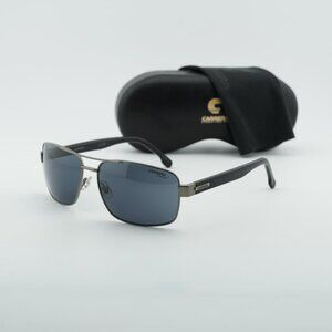 CARRERA 8063/S 0KJ1 IR Rectangle Sunglasses - Ruthenium/Grey